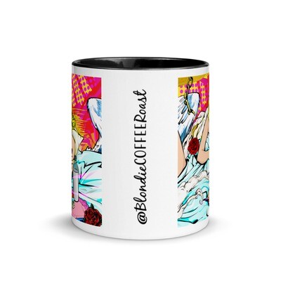 Breakfast in Bed Mug with Color Inside