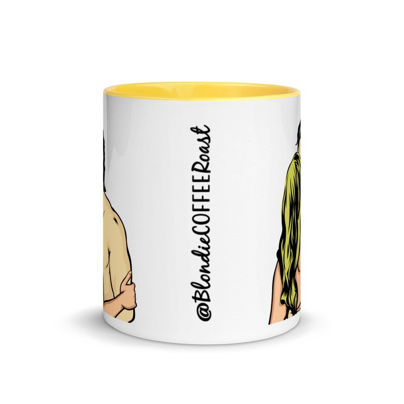 Blondie Meets Dark Mug with Color Inside
