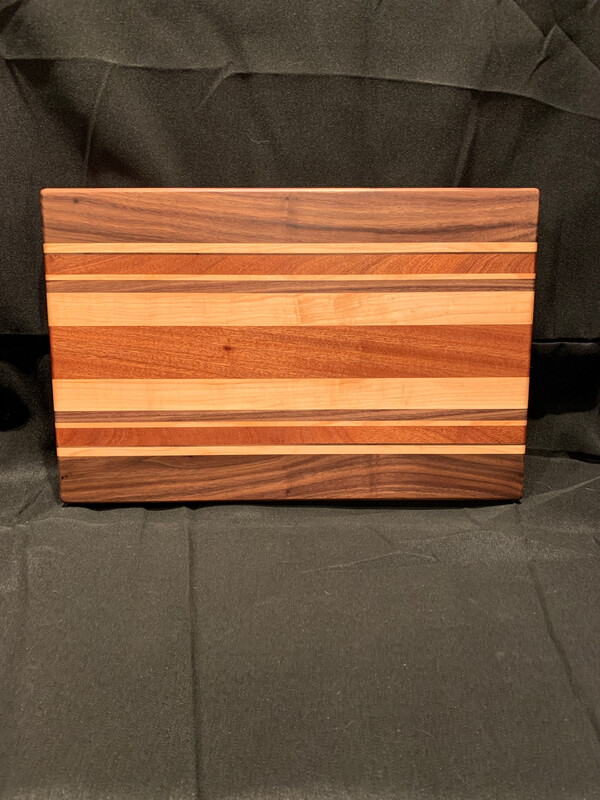Walnut, Maple, Sapele Cutting board