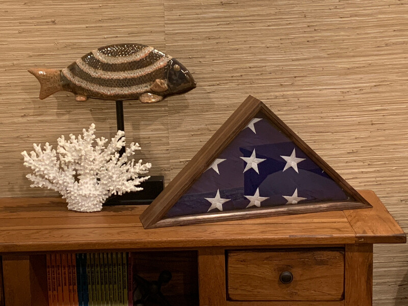 Walnut Flag Display Case