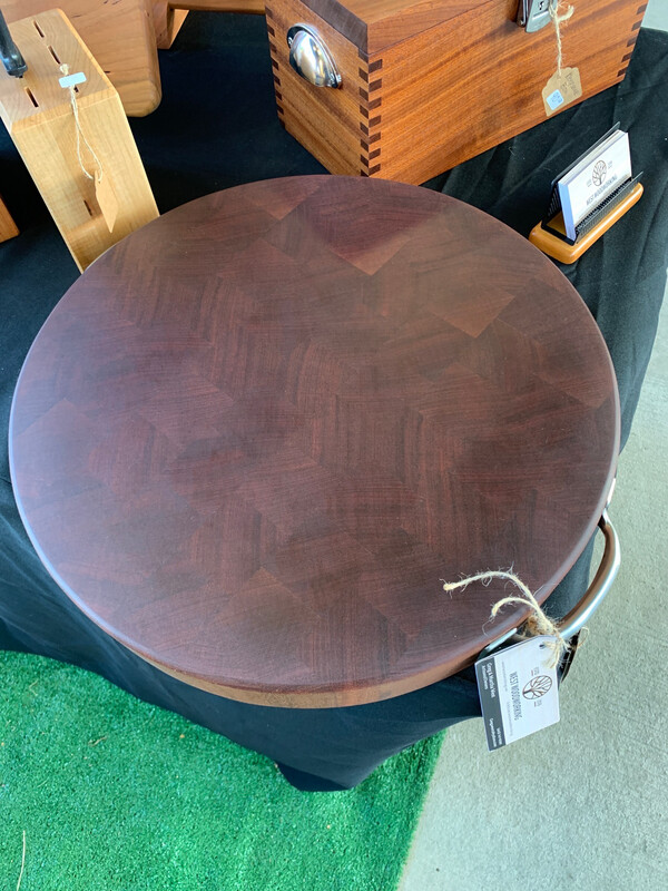 Round Chefs Cutting Board - Sapele