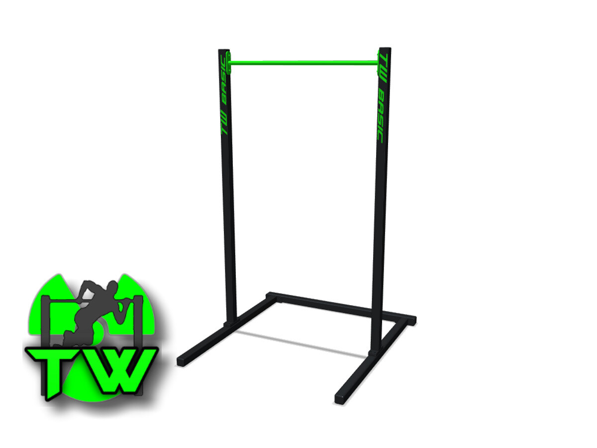 BASIC PULL-UP PORTABLE BAR, Color: Negro/Verde