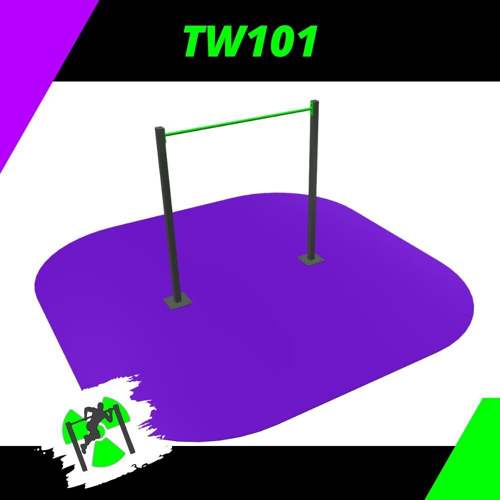TW101: barra freestyle configurable, Color: Negro/Verde