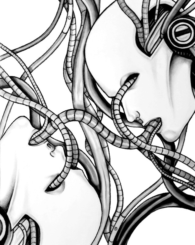 Satin Poster 24x36 &#39;Duo&#39;