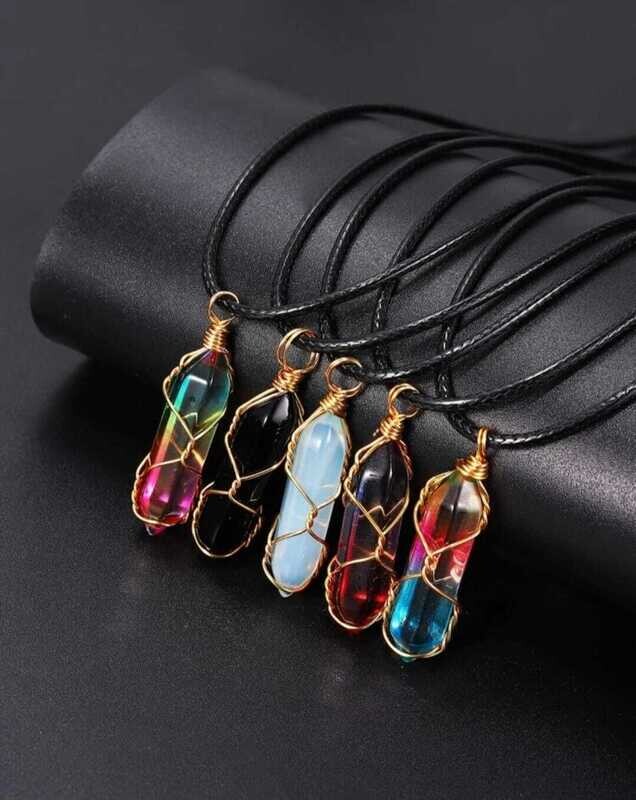 Crystal Geometric necklace. $60 for 1