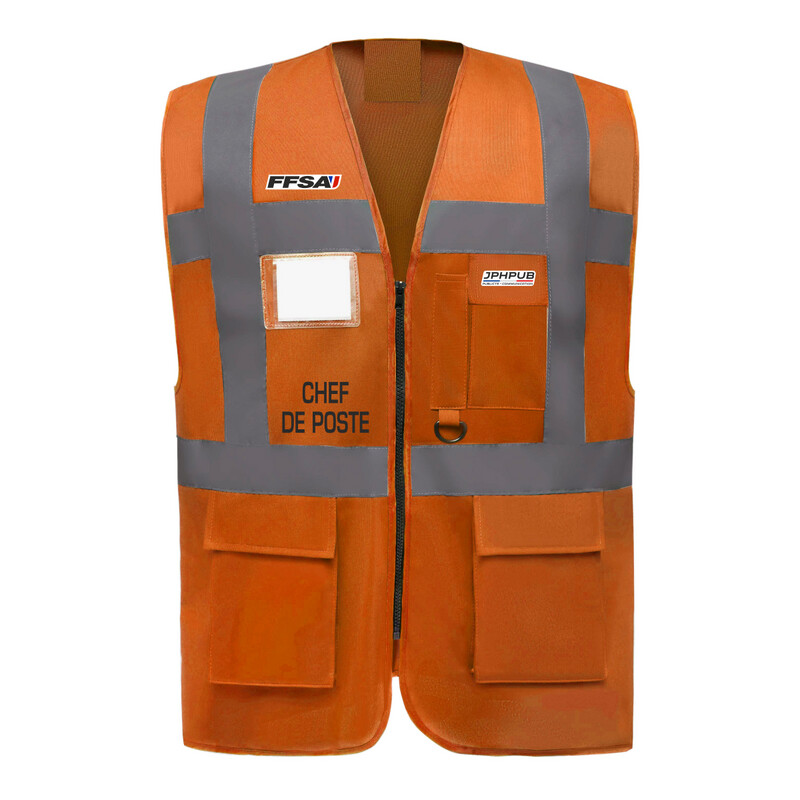 Chasuble Orange Multifonctions Chef de Poste Chasuble Orange Multifonctions Chef de Poste