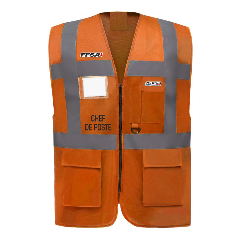 Chasuble Orange Multifonctions Chef de Poste Chasuble Orange Multifonctions Chef de Poste