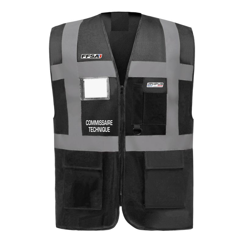 Chasuble Noir Multifonctions Commissaire Technique Chasuble Noir Multifonctions Commissaire Technique