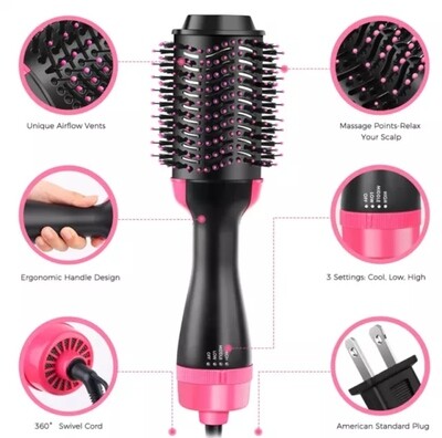 Original Guarantee Hair dryer 4 in 1 negative ion hot air dryer curly hair straight hair style One Step