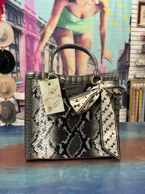 Luxe Python Satchel
