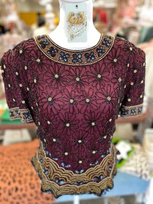 Vintage Beaded Blouse
