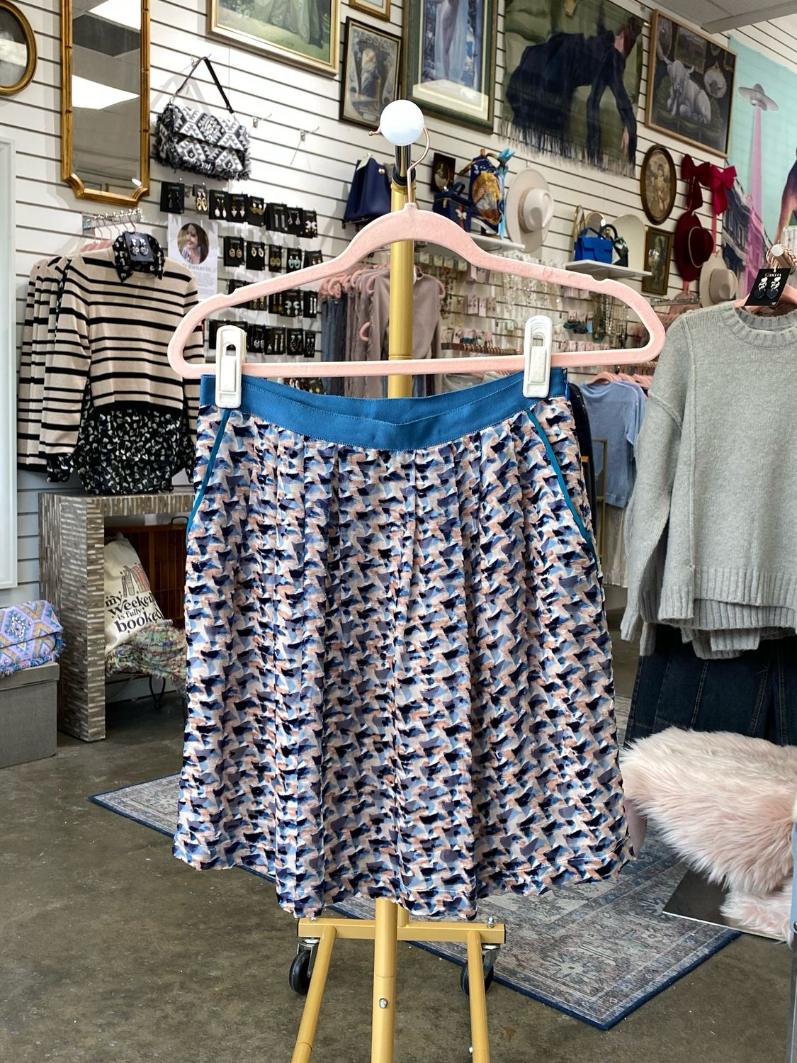 Designer Marc Abstract Print Mini Skirt