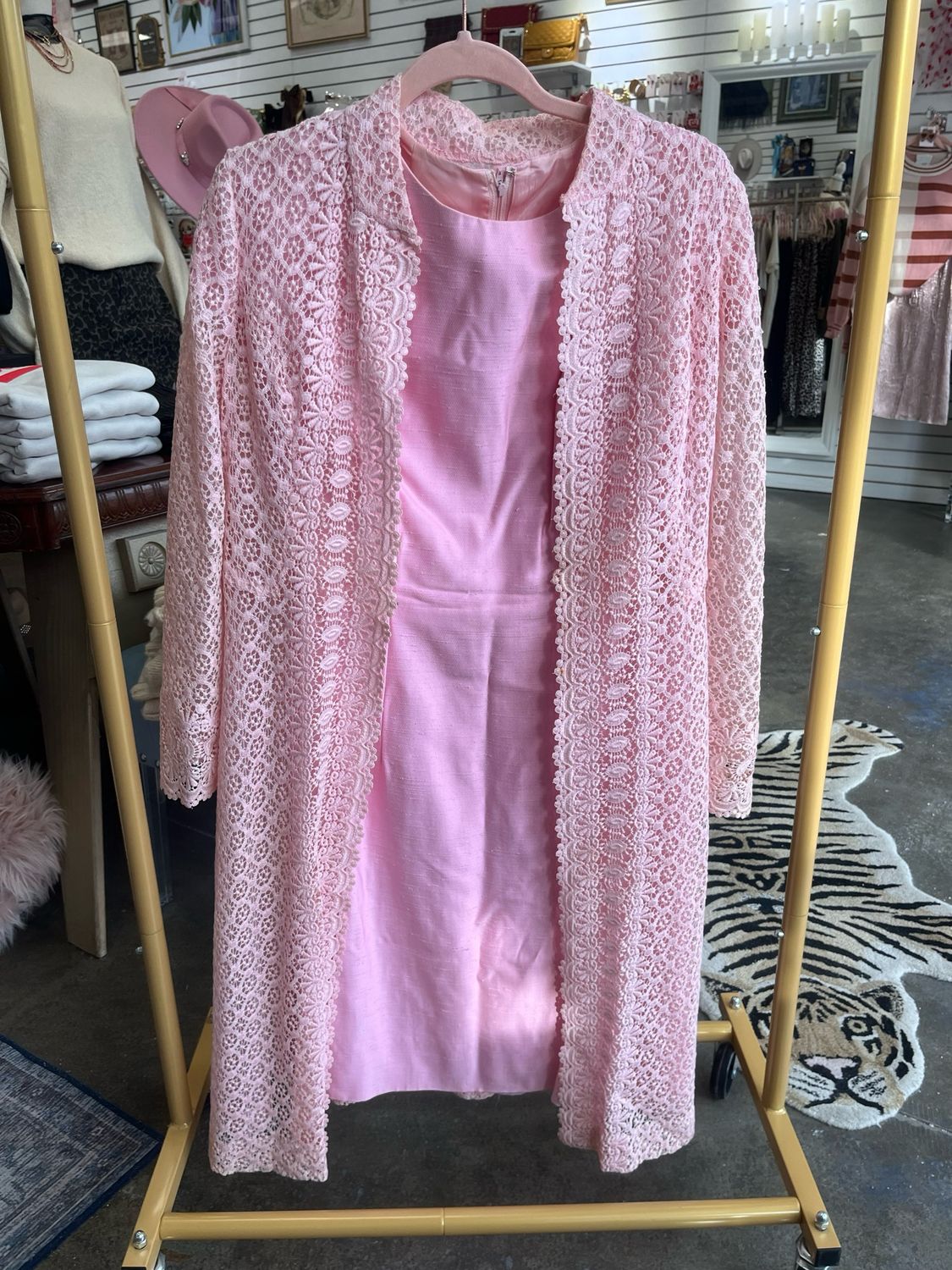 Vintage Pink Dress Set