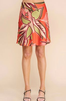Papaya Printed Mini Skirt