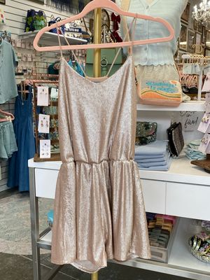 Designer California Moonrise Rose Gold Sequin Romper