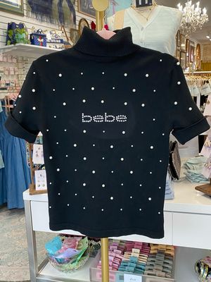 Designer Bebe Pearl Turtleneck Sweater