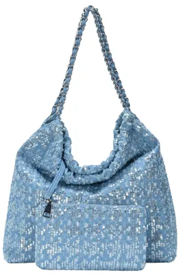 Rachelle Sequin Hobo Bag