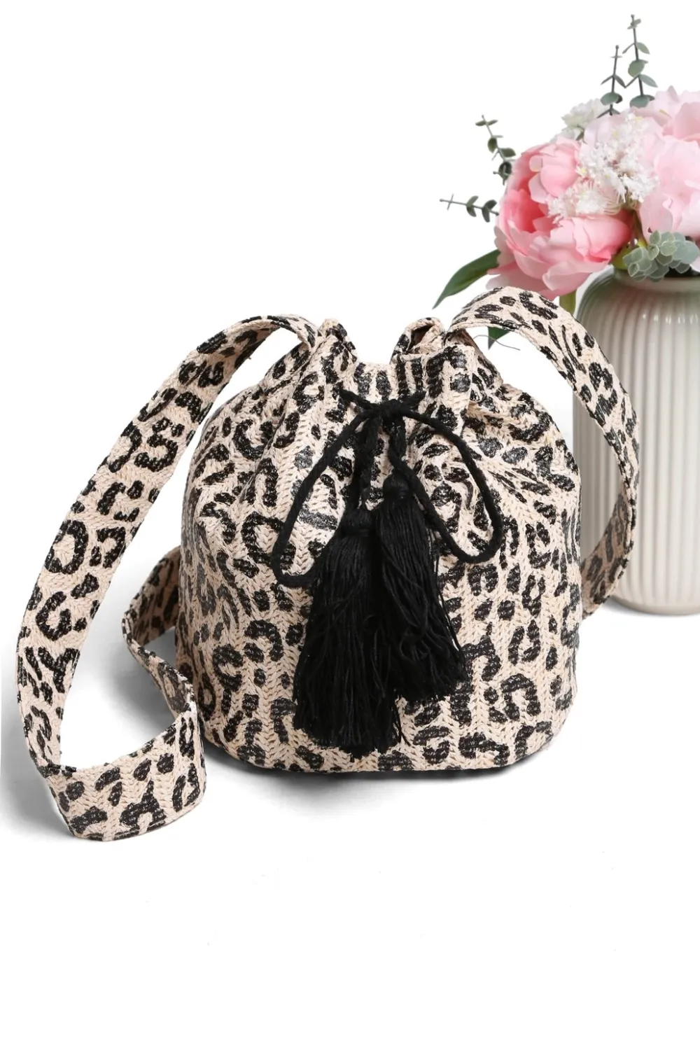Black Foil Bucket Bag