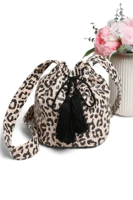 Black Foil Bucket Bag