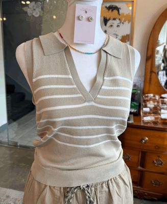 Striped Polo Tank