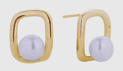 -14k Square Pear Earrings