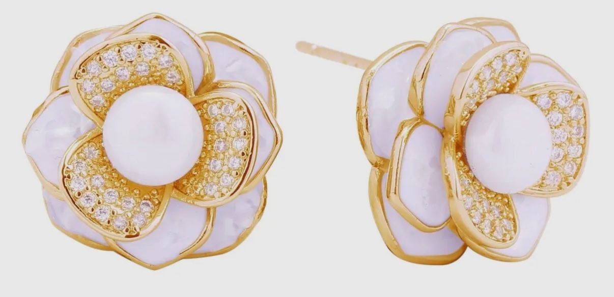 -14k Peony Earrings