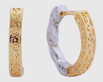 -14k Cutout Huggies