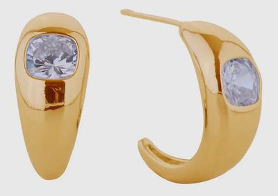-14k Chunky Inset Earrings