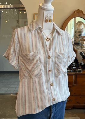 Chevron Button Up