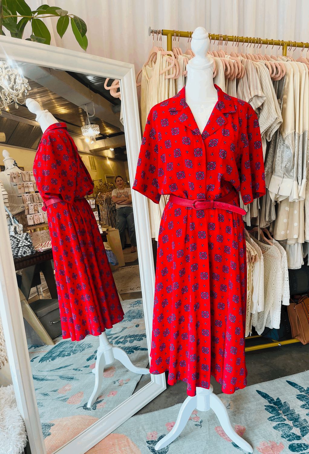 Vintage Claiborne Button Midi