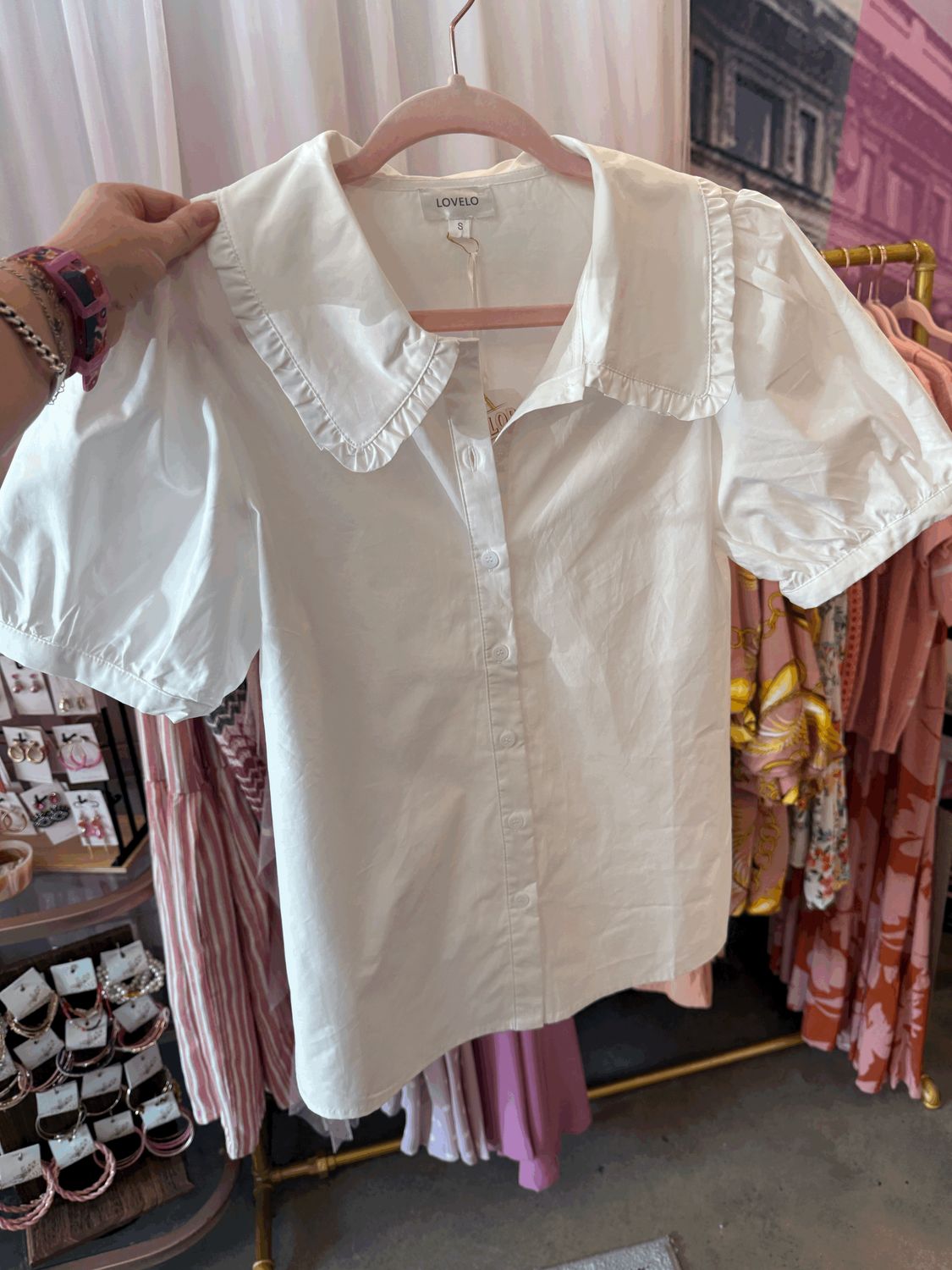 Frilled Collar Top
