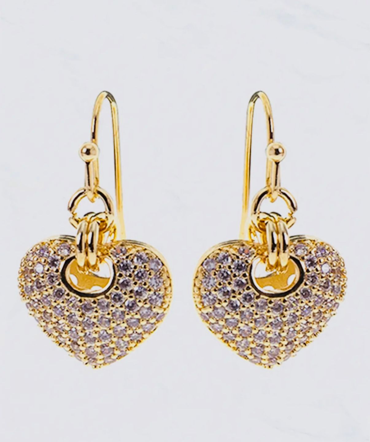 Bejeweled Heart Earrings