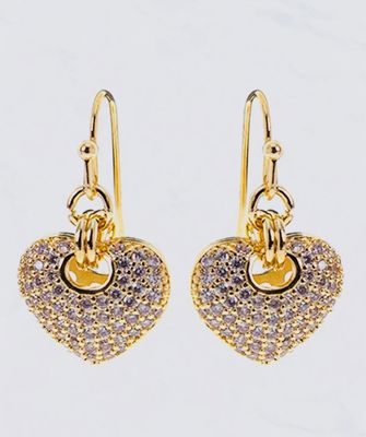 Bejeweled Heart Earrings
