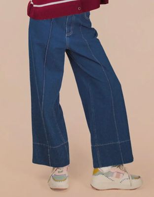 Wide Leg Seamed Jean