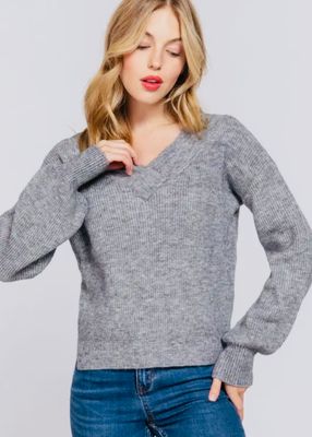 Double V Neck Sweater