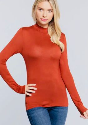 Mock Neck Jersey Top