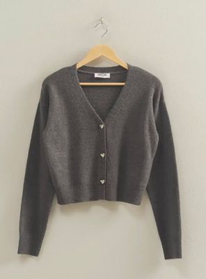 Charcoal Heart Cardigan