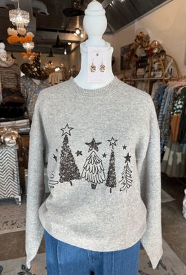 Sequin Tree Sweater