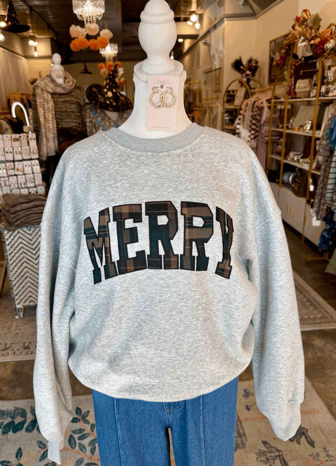 Merry Plaid Sweatshirt