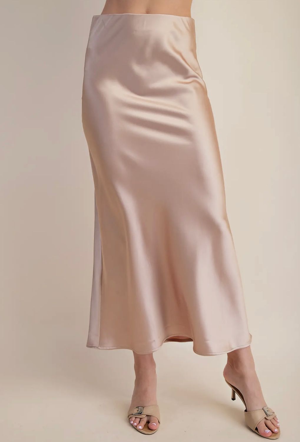 Satin Midi Skirt