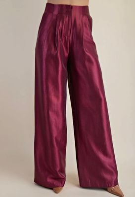 Burgundy Shimmer Pant