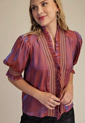 Smocked Puff Sleeve Top