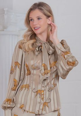 Bow Leopard Blouse