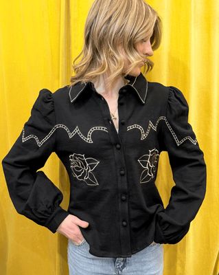 Western Rose Buttonup