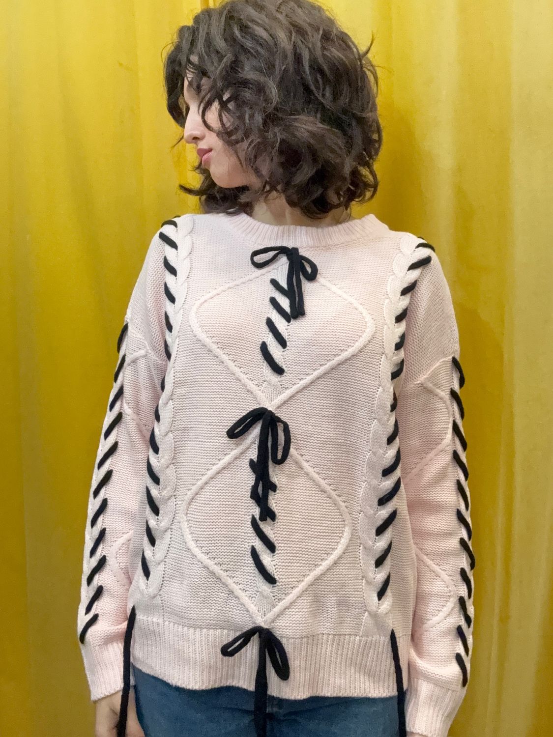 Lace Up Ballerina Sweater