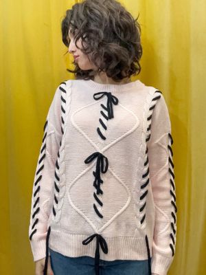 Lace Up Ballerina Sweater