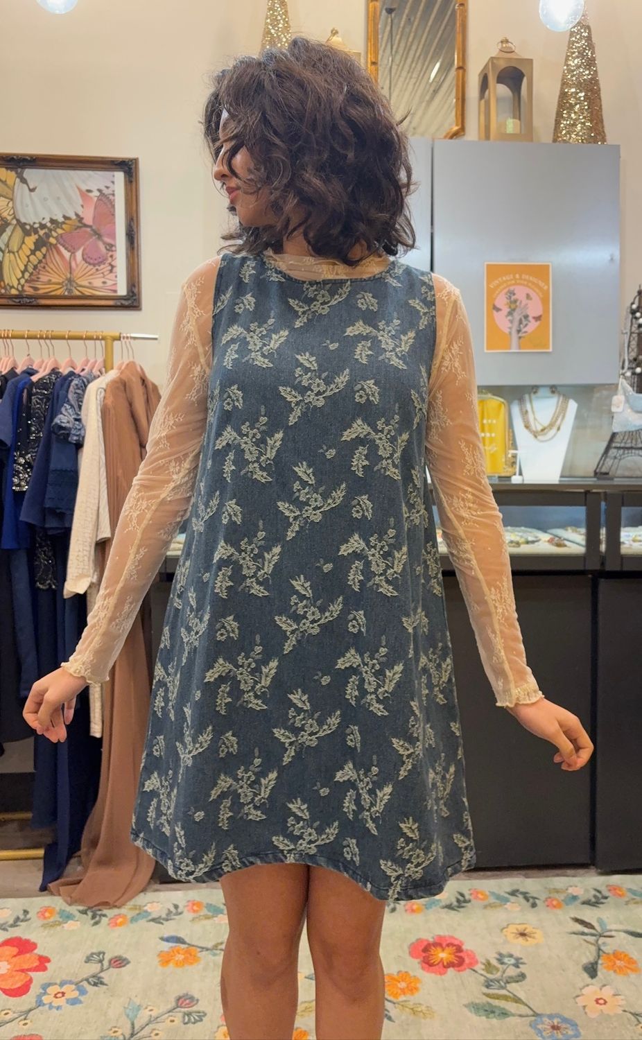 Frankie Floral Denim Mini