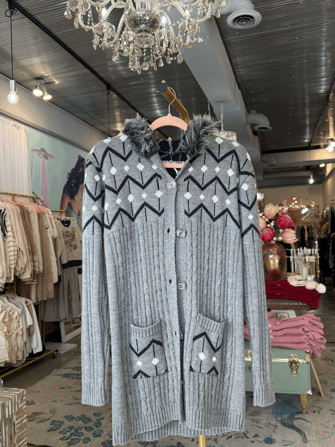 Vintage Faux Fur Cardi