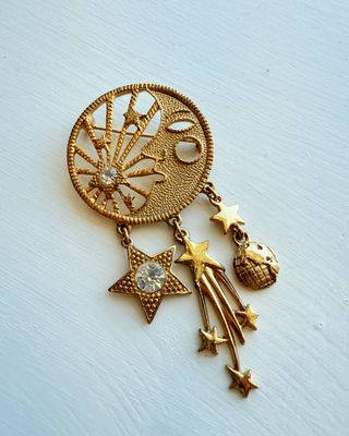 Vintage Celestial Brooch
