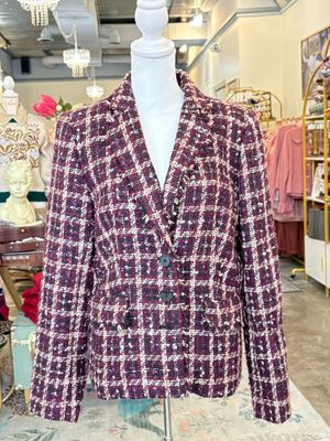 Designer Karl Lagerfeld Tweed Blazer